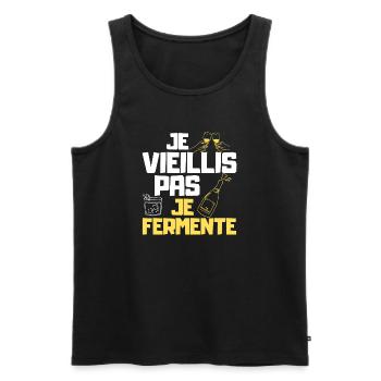 Ich alter nicht fermentiertes Bier lustiges Geschenk - Männer Premium Bio Tank Top - Schwarz - Vorne - AI Model Male 178 light (178cm)