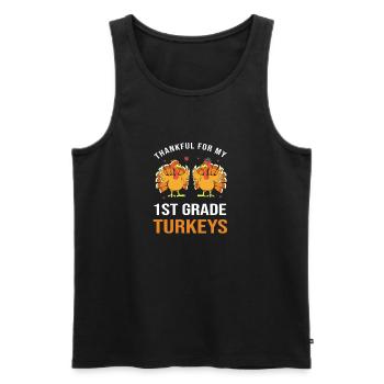 Thanksgiving Enseignant Enseignant - Débardeur bio Premium Homme - noir - Devant - Michal (187cm)