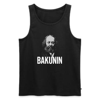 Bakunin Portrait Bold Typography - Men's Premium Organic Tank Top - black - Front - AI Model Male 178 light (178cm)