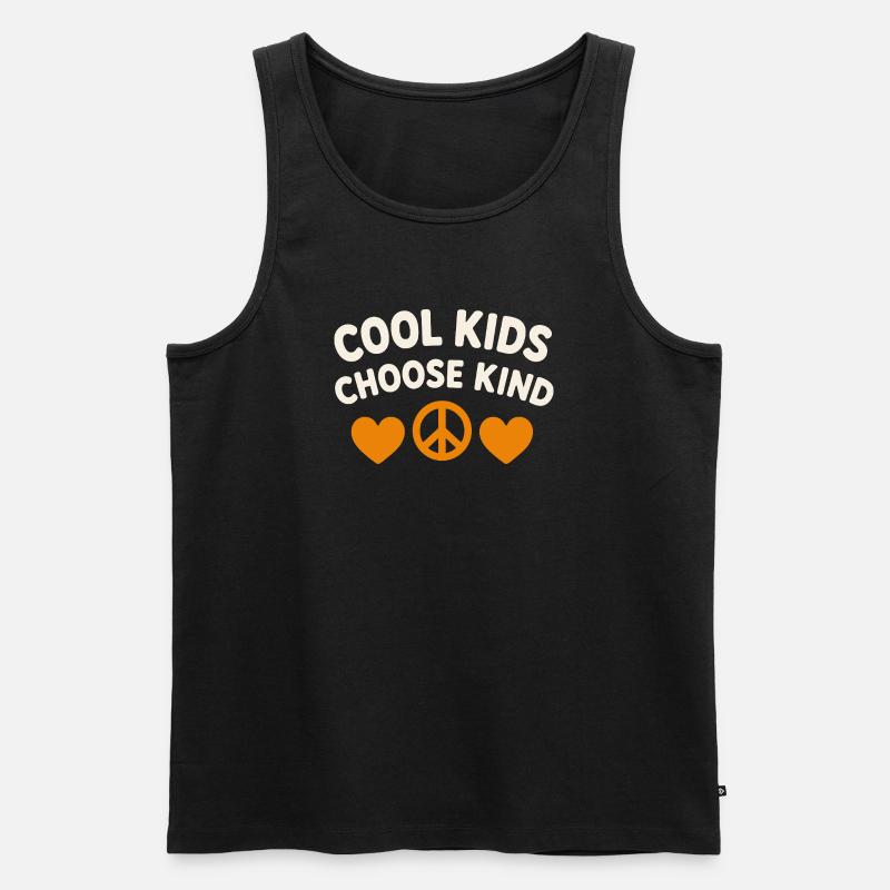 Anti-mobbing-freundlichkeit, Stehen Sie - Männer Premium Bio Tank Top - Schwarz