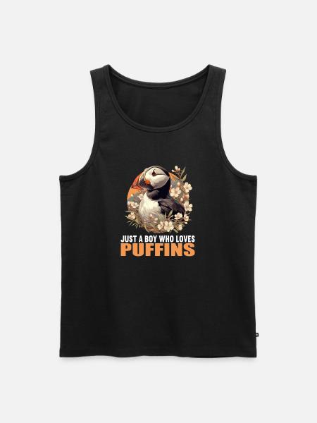 Puffin Papageientaucher - Männer Premium Bio Tank Top - Schwarz
