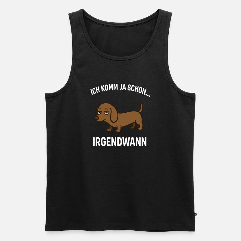 Dackel Spruch - Männer Premium Bio Tank Top - Schwarz