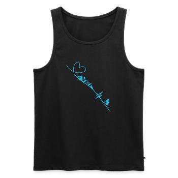Skier - Men's Premium Organic Tank Top - black - Front - Michal (187cm)