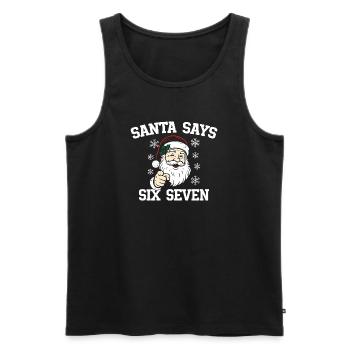 Santa Claus Dait Six Seven - Men's Premium Organic Tank Top - black - Front - Michal (187cm)