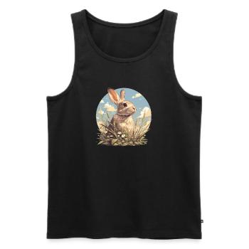Lapin Lapin - Débardeur bio Premium Homme - noir - Devant - Michal (187cm)