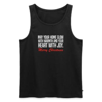 Christmas splendour: warmth and joy - Men's Premium Organic Tank Top - black - Front - AI Model Male 178 light (178cm)