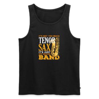 Saxophone ténor saxophoniste de jazz - Débardeur bio Premium Homme - noir - Devant - AI Model Male 178 light (178cm)