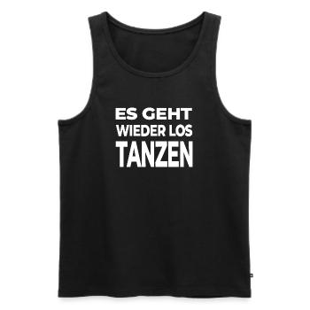 Dance - Men's Premium Organic Tank Top - black - Front - Michal (187cm)