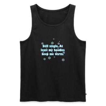 Winter  - Men's Premium Organic Tank Top - black - Front - AI Model Male 178 light (178cm)