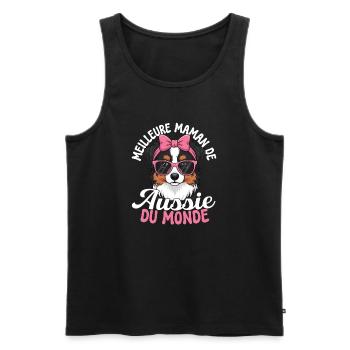 The best Australian dog mom in the world - Men's Premium Organic Tank Top - black - Front - AI Model Male 178 light (178cm)