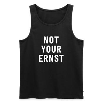 Not Your Ernst Denglish - Men's Premium Organic Tank Top - black - Front - AI Model Male 178 light (178cm)
