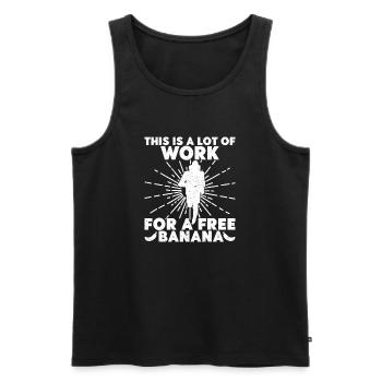 Marathon Runner Work For Free Banana Running - Men's Premium Organic Tank Top - black - Front - Michal (187cm)