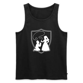 Silhouette du couple marié et marié - Débardeur bio Premium Homme - noir - Devant - AI Model Male 178 light (178cm)