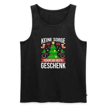 Noël du Père Noël - Débardeur bio Premium Homme - noir - Devant - Michal (187cm)