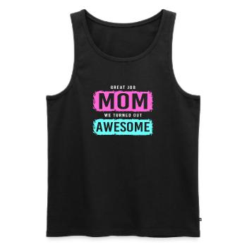 Single Mom Single Mom Single Mom - Men's Premium Organic Tank Top - black - Front - Michal (187cm)
