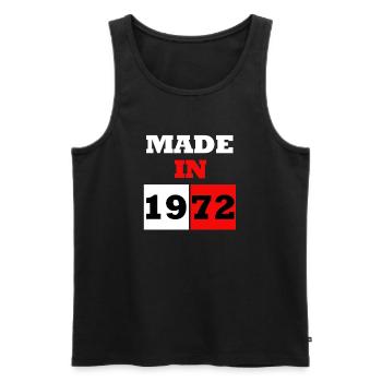 Made In 1972 Anniversaire Vintage Retro - Débardeur bio Premium Homme - noir - Devant - AI Model Male 178 light (178cm)