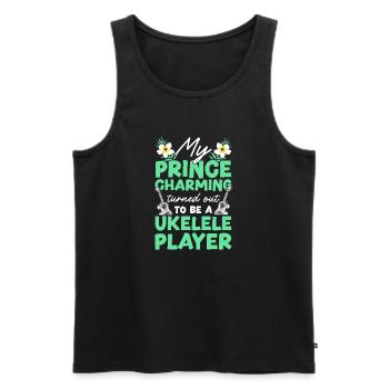 Hawaiian Ukulele Uke Girlfriend My - Men's Premium Organic Tank Top - black - Front - Michal (187cm)