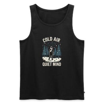 Forest Walk Overthinker Mental Reset - Männer Premium Bio Tank Top - Schwarz - Vorne - AI Model Male 178 light (178cm)