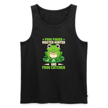 Frog Catcher Frog Finder Master Hunter Frog - Männer Premium Bio Tank Top - Schwarz - Vorne - AI Model Male 178 light (178cm)