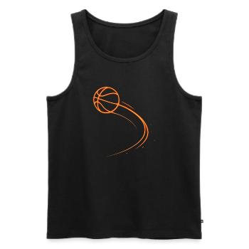 Basketball Basketballer Geschenkidee Baller Bball - Männer Premium Bio Tank Top - Schwarz - Vorne - Michal (187cm)