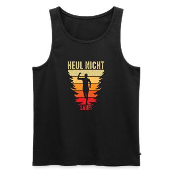Joggen Geschenk Jogger Laufsport Sport Fitness - Männer Premium Bio Tank Top - Schwarz - Vorne - Michal (187cm)