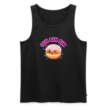 I am a Berliner - Men's Premium Organic Tank Top - black - Front - AI Model Male 178 light (178cm)