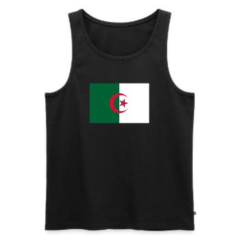 Algerian flag - Men's Premium Organic Tank Top - black - Front - AI Model Male 178 light (178cm)