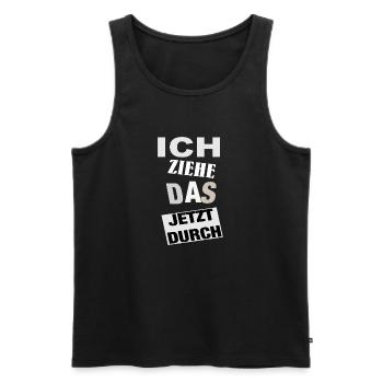 Dire motivation - Débardeur bio Premium Homme - noir - Devant - Michal (187cm)