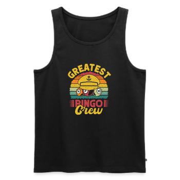 Bingo Game Greatest Crew Bingo - Men's Premium Organic Tank Top - black - Front - AI Model Male 178 light (178cm)