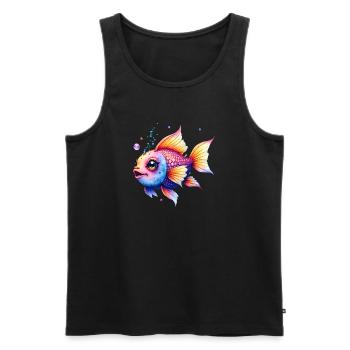 Vibrant Rainbow Aquarius - Men's Premium Organic Tank Top - black - Front - AI Model Male 178 light (178cm)