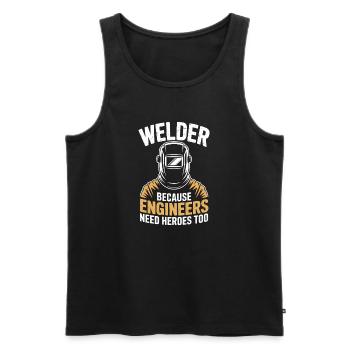 Schweißer Spruch Beruf Lustiges Schweißer Geschenk - Männer Premium Bio Tank Top - Schwarz - Vorne - Michal (187cm)