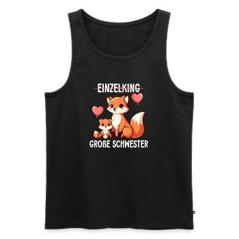 Große Schwester Fuchsliebhaber Geschwister - Männer Premium Bio Tank Top - Schwarz - Vorne - Michal (187cm)