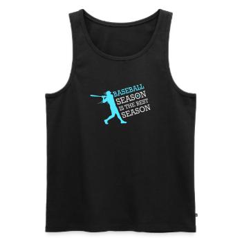Baseball Season Is The Best Season Fan Spiel Sport - Männer Premium Bio Tank Top - Schwarz - Vorne - Michal (187cm)