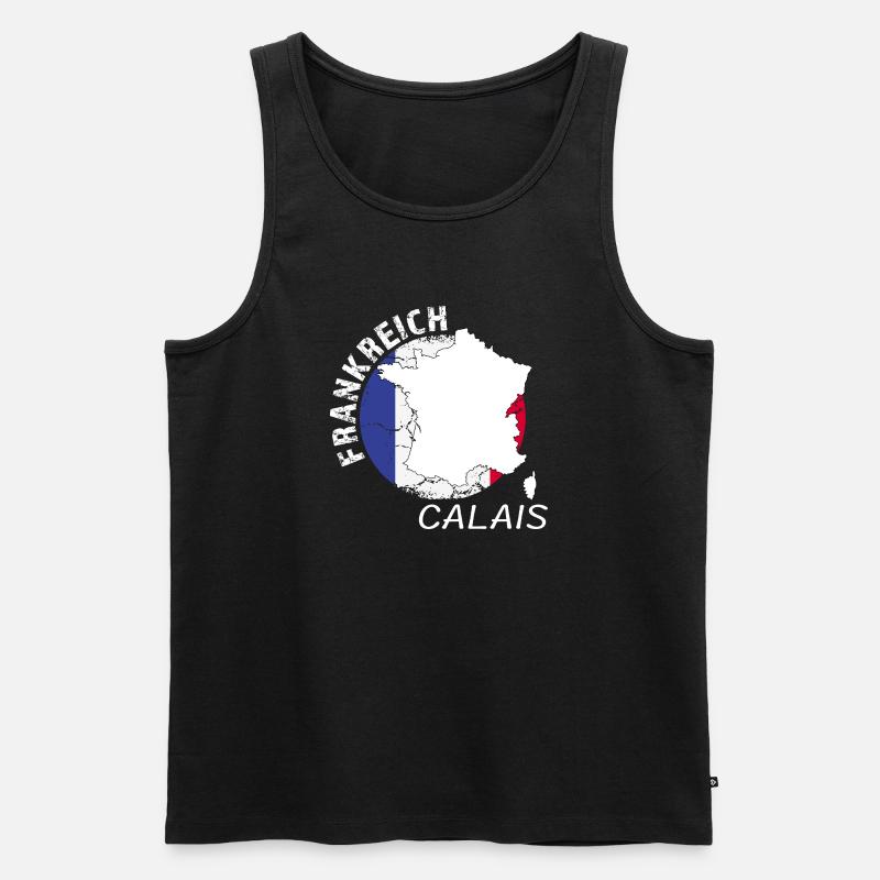 Calais - Männer Premium Bio Tank Top - Schwarz