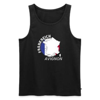 Avignon - Männer Premium Bio Tank Top - Schwarz - Vorne - AI Model Male 178 light (178cm)