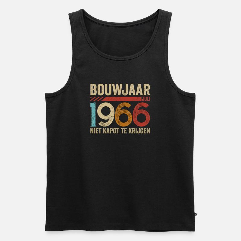 Baujahr Juli 1966 unzerstörbar - Männer Premium Bio Tank Top - Schwarz