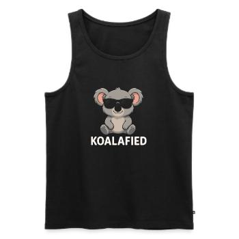 Koala with sunglasses - Men's Premium Organic Tank Top - black - Front - Michal (187cm)