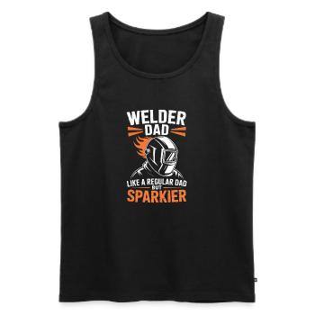 Welder Saying Profession Funny Welder Gift - Men's Premium Organic Tank Top - black - Front - Michal (187cm)