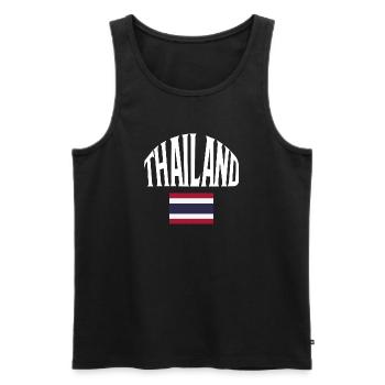 Thaïlande - Débardeur bio Premium Homme - noir - Devant - AI Model Male 178 light (178cm)