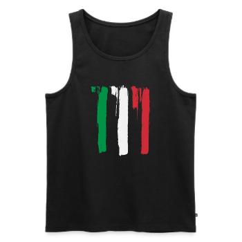 Drapeau italien - Débardeur bio Premium Homme - noir - Devant - Michal (187cm)