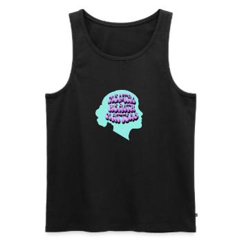 Mental Health Matters Pop Art - Men's Premium Organic Tank Top - black - Front - AI Model Male 178 light (178cm)