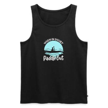 En cas de doute, pagayez Kayak Canoë Tee Design - Débardeur bio Premium Homme - noir - Devant - AI Model Male 178 light (178cm)