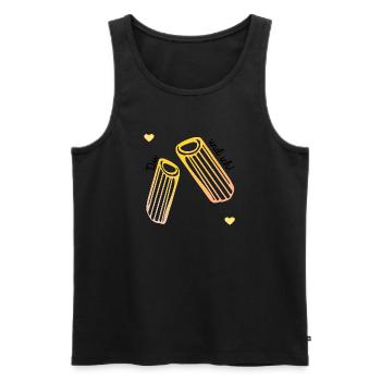 Amour des pâtes de la Saint-Valentin - Débardeur bio Premium Homme - noir - Devant - Michal (187cm)
