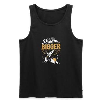 Dream Big | Future - Men's Premium Organic Tank Top - black - Front - AI Model Male 178 light (178cm)