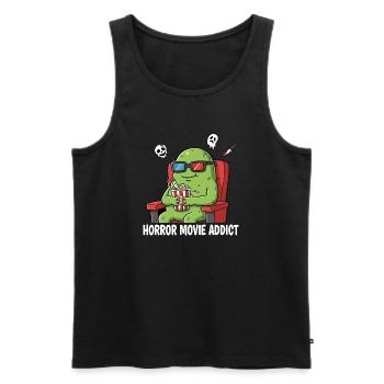 Horror movie lover Alien - Men's Premium Organic Tank Top - black - Front - AI Model Male 178 light (178cm)
