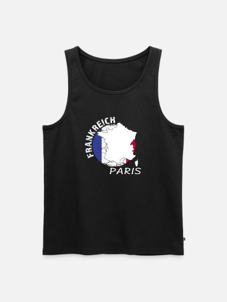 Paris - Männer Premium Bio Tank Top - Schwarz
