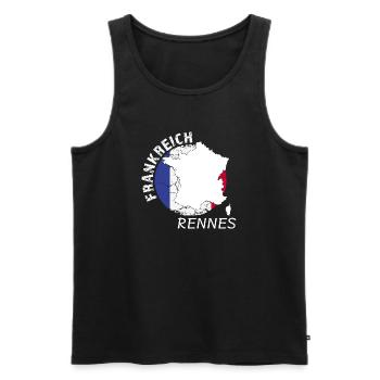 Rennes - Débardeur bio Premium Homme - noir - Devant - AI Model Male 178 light (178cm)