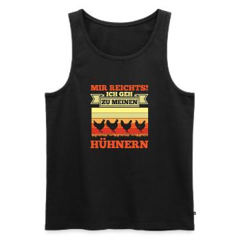 Hühner Hühnerbauer Bauer Landwirt Huhn - Männer Premium Bio Tank Top - Schwarz - Vorne - AI Model Male 178 light (178cm)
