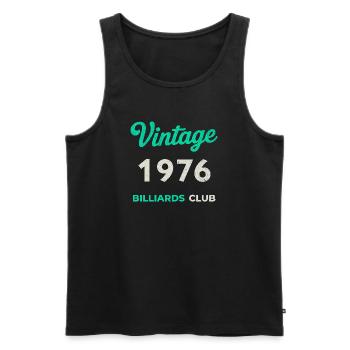 Vintage 1976 – Billiards Club Retro Birth Year - Men's Premium Organic Tank Top - black - Front - Michal (187cm)