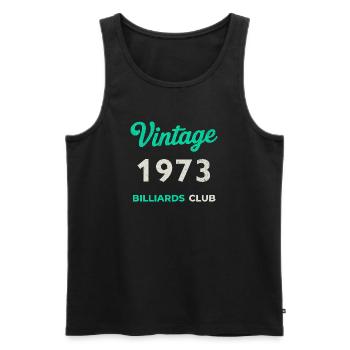 Vintage 1973 – Billiards Club Retro Birth Year - Men's Premium Organic Tank Top - black - Front - Michal (187cm)